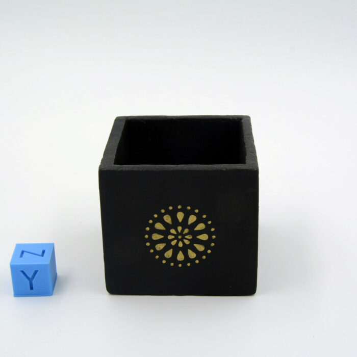 Black Cube Pot