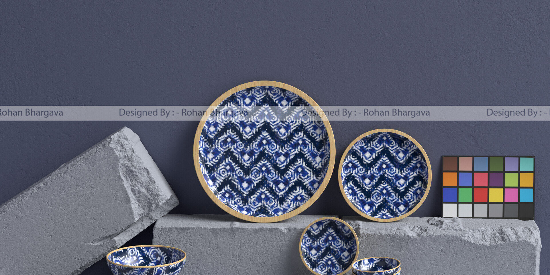 ZigZag Indigo Pattern